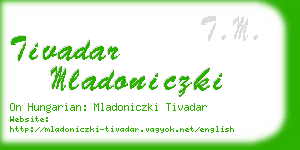 tivadar mladoniczki business card